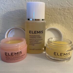 ELEMIS mini bundle ~  Pro-Collagen & Rose Cleansing Balm and GinsengToner Set